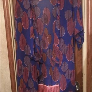 LuLaRoe Sheer Monroe with Fringe